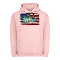 Pigment Salmon American Flag Fish Urban Hoodie - Jasminsmagicworld