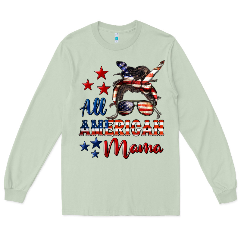 All American Mama Mother's Day Long Sleeve Tee by LillyAllenDesigns | Teevron