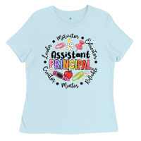 Baby Blue Principal Assistant Ladies Tee - CowhideDigitalArt