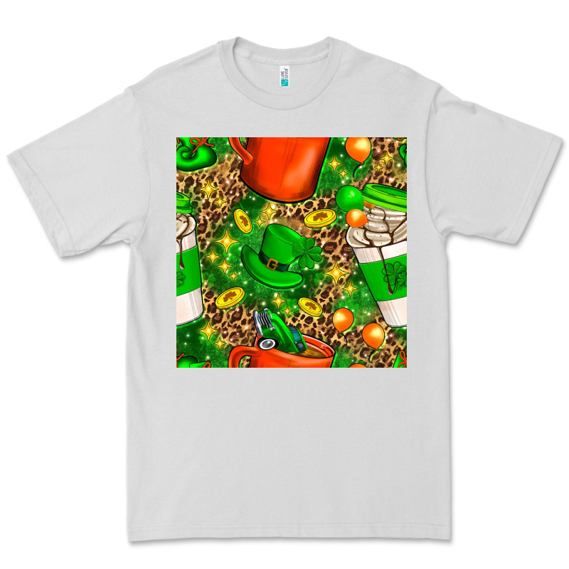 Coffee Cups St. Patrick's Day With Leopard Seamless Pattern Bbs Premium Tee by BundleAndBundleShop | Teevron