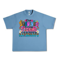 Pebble Blue ive survived too many storms to be thered by raind Urban Heavy Tee - CowhideDigitalArt