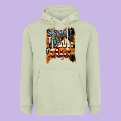 Small Town Usa Gemstone Heavyweight Hoodie Designed By Jasminsmagicworld