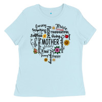 Baby Blue Mother Ladies Tee - CowhideDigitalArt