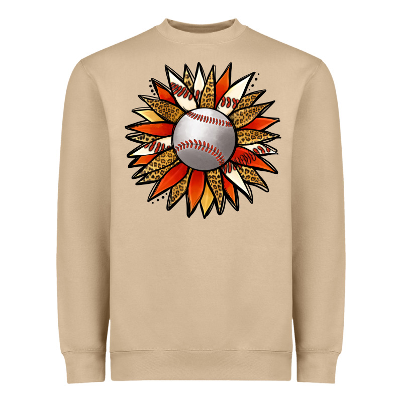 Baseball Sunflower Heavyweight Sweatshirt by Jasminsmagicworld | Teevron