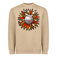 Mushroom Baseball Sunflower Heavyweight Sweatshirt - Jasminsmagicworld