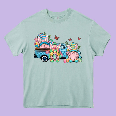 Easter Gnomes Truck Heavy Core Tee Designed By Oliviacreatesart