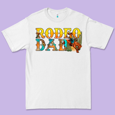 Western Rodeo Dad Premium Tee Designed By Bundleandbundleshop