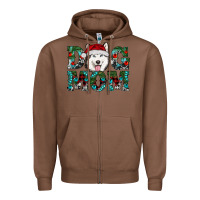 Chestnut Christmas Dog Mom Husky Zipper Hoodie - RanaPortraitStore
