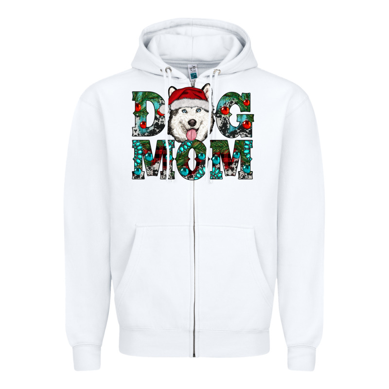 Christmas Dog Mom Husky Zipper Hoodie by RanaPortraitStore | Teevron