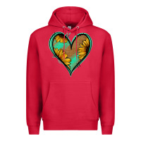 Cardinal Sunflower Heart Premium Hoodie - Jasminsmagicworld