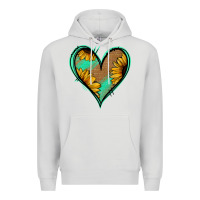 Dove Grey Sunflower Heart Premium Hoodie - Jasminsmagicworld