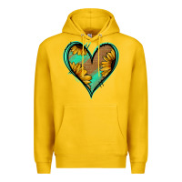 Lemon Sunflower Heart Premium Hoodie - Jasminsmagicworld