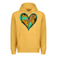 Mustard Sunflower Heart Premium Hoodie - Jasminsmagicworld
