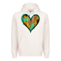 Pale Pink Sunflower Heart Premium Hoodie - Jasminsmagicworld
