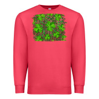 Cardinal st patrick's day shamrock and leopard distressed background Premium Sweatshirt - RanaPortraitStore