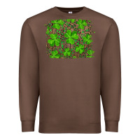 Chestnut st patrick's day shamrock and leopard distressed background Premium Sweatshirt - RanaPortraitStore