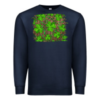 Navy st patrick's day shamrock and leopard distressed background Premium Sweatshirt - RanaPortraitStore