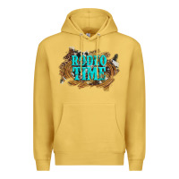 Antique Gold rodeo time  with leopard and cowhide Premium Hoodie - Artiststas