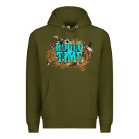 Army Green rodeo time  with leopard and cowhide Premium Hoodie - Artiststas