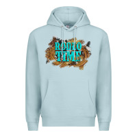 Blue Mist rodeo time  with leopard and cowhide Premium Hoodie - Artiststas