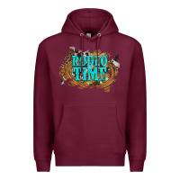 Burgundy rodeo time  with leopard and cowhide Premium Hoodie - Artiststas