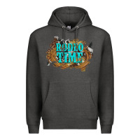 Charcoal Heather rodeo time  with leopard and cowhide Premium Hoodie - Artiststas