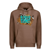 Chestnut rodeo time  with leopard and cowhide Premium Hoodie - Artiststas
