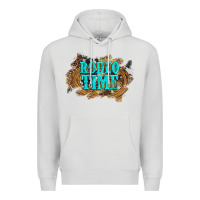 Dove Grey rodeo time  with leopard and cowhide Premium Hoodie - Artiststas