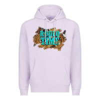 Lilac rodeo time  with leopard and cowhide Premium Hoodie - Artiststas