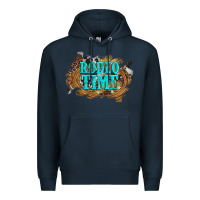 Navy rodeo time  with leopard and cowhide Premium Hoodie - Artiststas