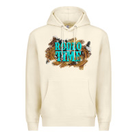 Sandshell rodeo time  with leopard and cowhide Premium Hoodie - Artiststas