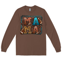 Chestnut American Football Mama Mother's Day Long Sleeve Tee - LillyAllenDesigns