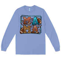 Colony Blue American Football Mama Mother's Day Long Sleeve Tee - LillyAllenDesigns