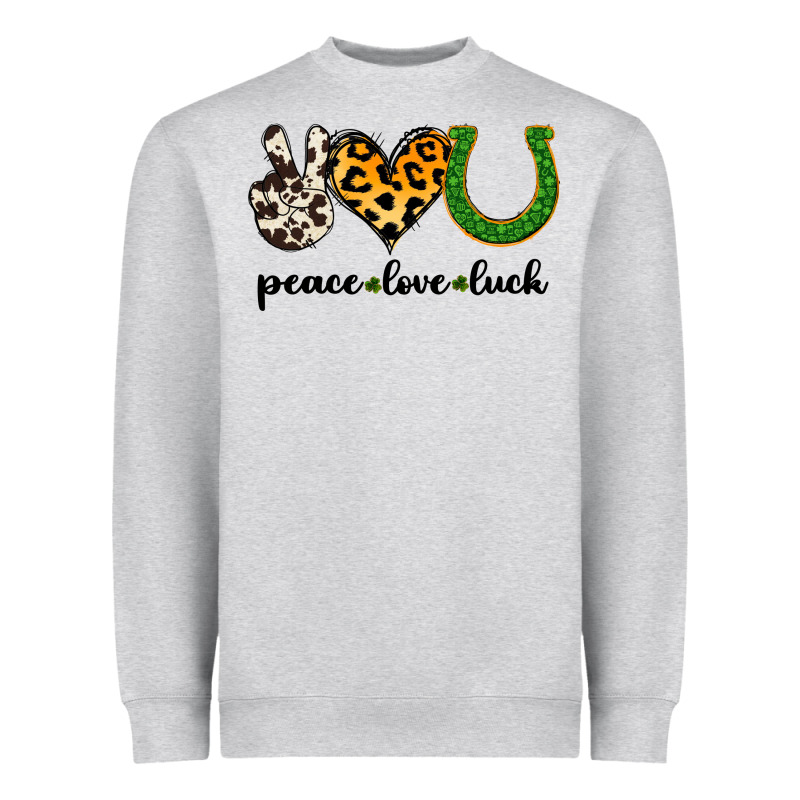 Peace Love Luck Heavyweight Sweatshirt by Jasminsmagicworld | Teevron