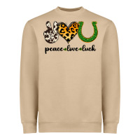 Mushroom Peace Love Luck Heavyweight Sweatshirt - Jasminsmagicworld