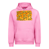 Fuchsia Pink School Bus Pattern Urban Hoodie - Jasminsmagicworld