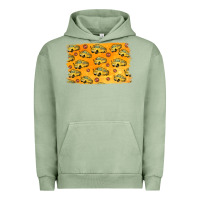 Pigment Oil Green School Bus Pattern Urban Hoodie - Jasminsmagicworld