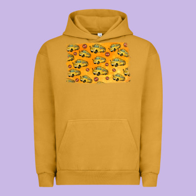 School Bus Pattern Urban Hoodie Designed By Jasminsmagicworld