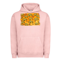 Pigment Salmon School Bus Pattern Urban Hoodie - Jasminsmagicworld