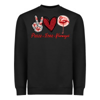 Black Peace Love Flamingo Heavyweight Sweatshirt - Jasminsmagicworld