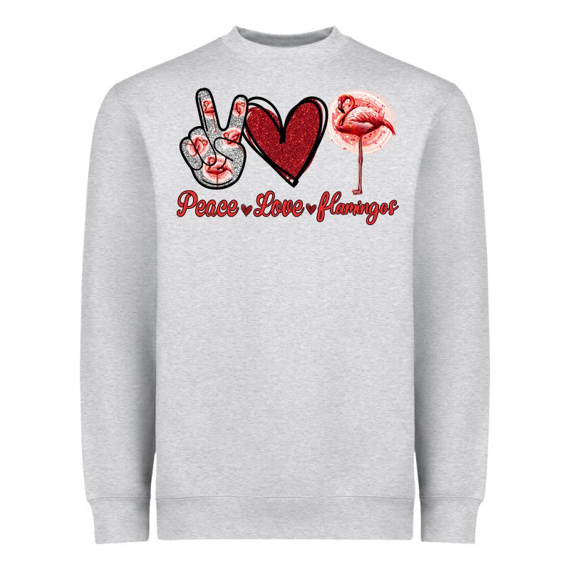 Peace Love Flamingo Heavyweight Sweatshirt by Jasminsmagicworld | Teevron