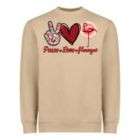 Mushroom Peace Love Flamingo Heavyweight Sweatshirt - Jasminsmagicworld
