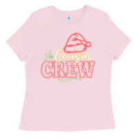 Bubblegum Pink cousin crew Ladies Tee - CowhideDigitalArt