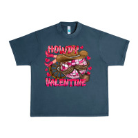 Midnight Navy Howdy Valentine Urban Heavy Tee - CowhideDigitalArt