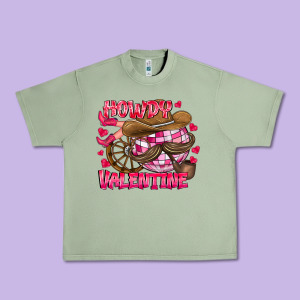Howdy Valentine Urban Heavy Tee Designed By Cowhidedigitalart