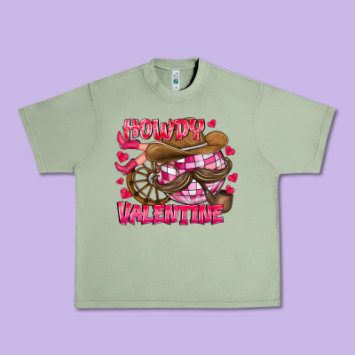 Howdy Valentine Urban Heavy Tee Designed By Cowhidedigitalart