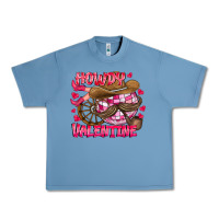 Pebble Blue Howdy Valentine Urban Heavy Tee - CowhideDigitalArt