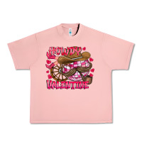 Salmon Howdy Valentine Urban Heavy Tee - CowhideDigitalArt
