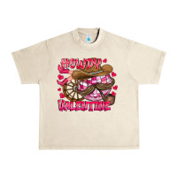 Sandshell Howdy Valentine Urban Heavy Tee - CowhideDigitalArt