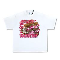 White Howdy Valentine Urban Heavy Tee - CowhideDigitalArt